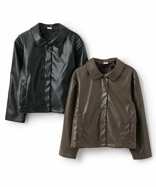 petit main / プティマイン ブルゾン | 【リンク】合皮ジャケット(ジュニア) | 詳細8