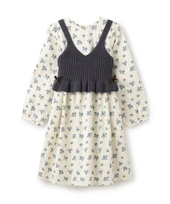 petit main / プティマイン ミニ丈・ひざ丈ワンピース | 【リンク】花柄ワンピースビスチェセット(ジュニア)