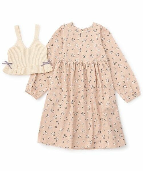 petit main / プティマイン ミニ丈・ひざ丈ワンピース | 【リンク】花柄ワンピースビスチェセット(ジュニア) | 詳細2