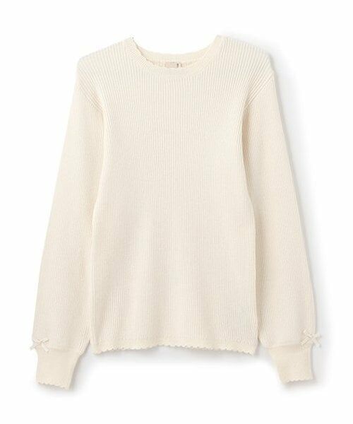 petit main / プティマイン ニット・セーター | 【リンク】フワもちっとリブニット(ジュニア)（オフ ホワイト）