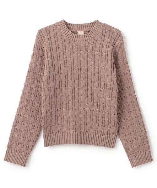 petit main / プティマイン ニット・セーター | 【リンク】コットンニット(ジュニア)（モカ茶）
