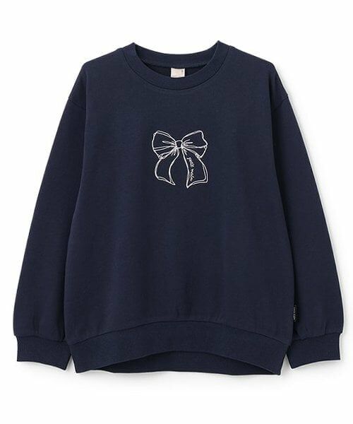 petit main / プティマイン スウェット | 【プティプラ】girlsトレーナー(ジュニアサイズ)（ディープ ブルー）