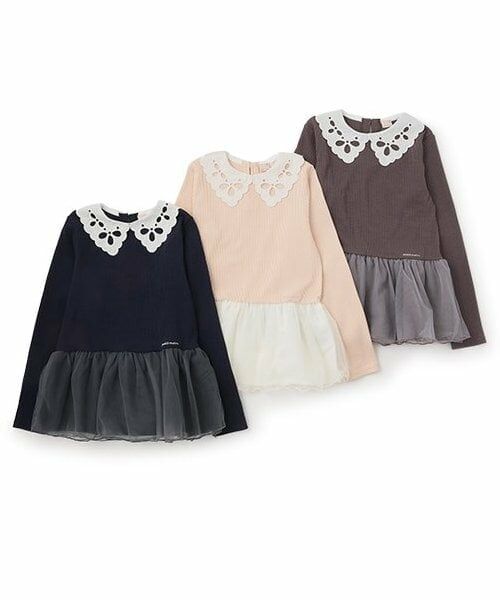 petit main / プティマイン その他トップス | 【リンク】えりレースチュールチュニック(ジュニア) | 詳細9