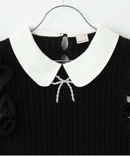 petit main / プティマイン ニット・セーター | 【リンク】パールリボン付ニットベスト(ジュニア) | 詳細2