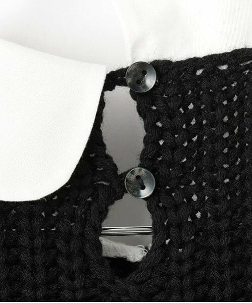 petit main / プティマイン ニット・セーター | 【リンク】パールリボン付ニットベスト(ジュニア) | 詳細5