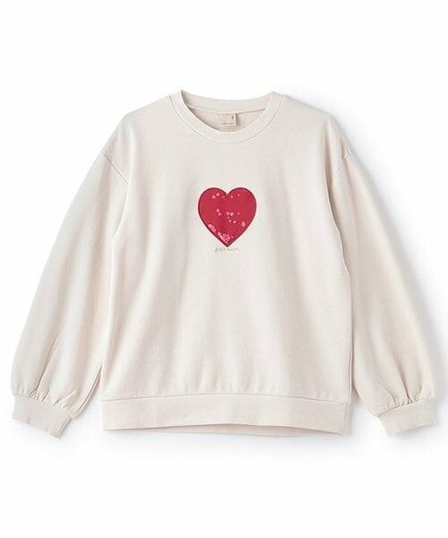 petit main / プティマイン スウェット | 【リンク】キラキラモチーフトレーナー(ジュニア)（アイボリー）