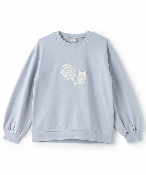petit main / プティマイン スウェット | 【リンク】キラキラモチーフトレーナー(ジュニア)（ライト ブルー）