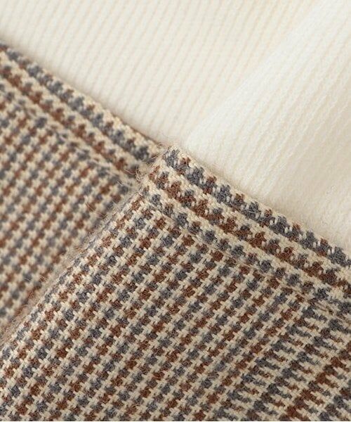 petit main / プティマイン Tシャツ | 【リンク】チェックドッキング長T(ジュニア) | 詳細6