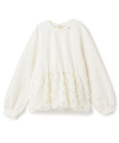 petit main / プティマイン スウェット | 【リンク】ジャガードペプラムトレーナー(ジュニア)