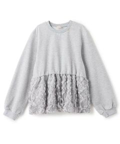 petit main / プティマイン スウェット | 【リンク】ジャガードペプラムトレーナー(ジュニア)