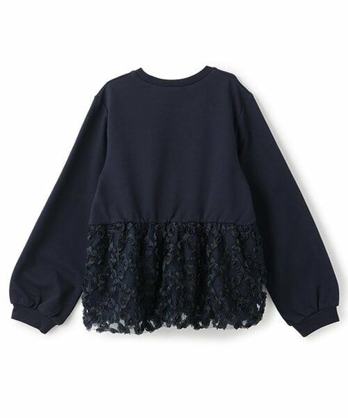 petit main / プティマイン スウェット | 【リンク】ジャガードペプラムトレーナー(ジュニア) | 詳細1