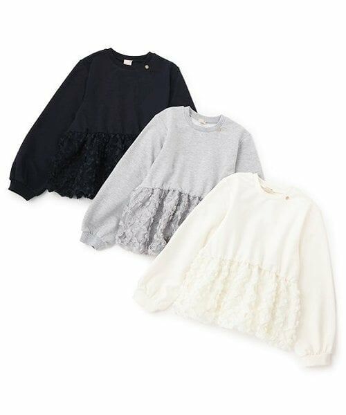 petit main / プティマイン スウェット | 【リンク】ジャガードペプラムトレーナー(ジュニア) | 詳細8