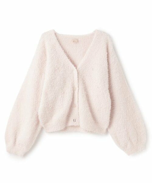 petit main / プティマイン カーディガン・ボレロ | 【リンク】シャギーニットカーディガン(ジュニア)（ライト ピンク）