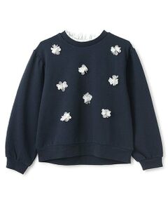 petit main / プティマイン スウェット | 【吸水速乾/リンク】花モチーフトレーナー(ジュニアサイズ)
