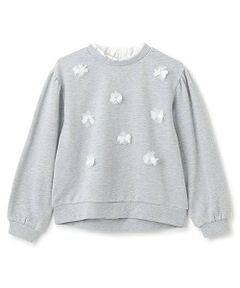 petit main / プティマイン スウェット | 【吸水速乾/リンク】花モチーフトレーナー(ジュニアサイズ)