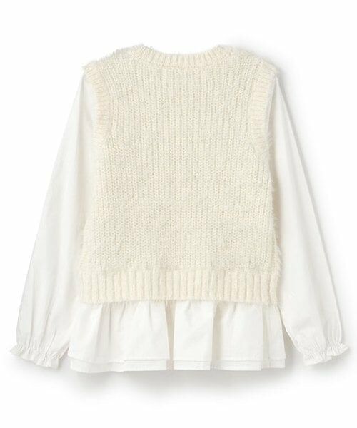 petit main / プティマイン シャツ・ブラウス | 【リンク】シャギードッキングブラウス(ジュニア) | 詳細1