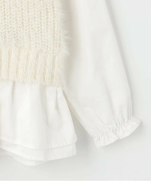 petit main / プティマイン シャツ・ブラウス | 【リンク】シャギードッキングブラウス(ジュニア) | 詳細3