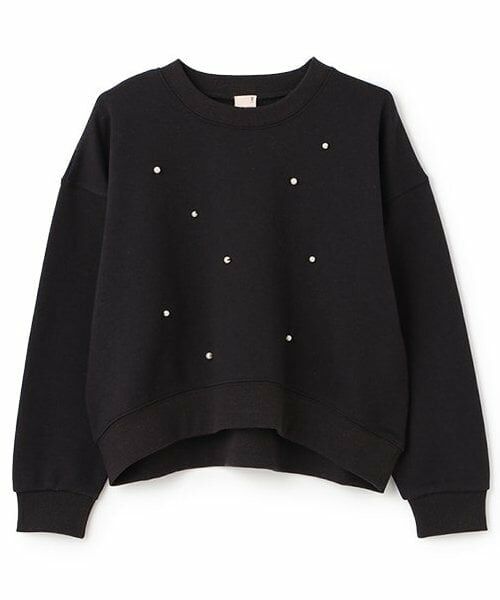 petit main / プティマイン スウェット | 【リンク】パールトレーナー(ジュニア)（黒）