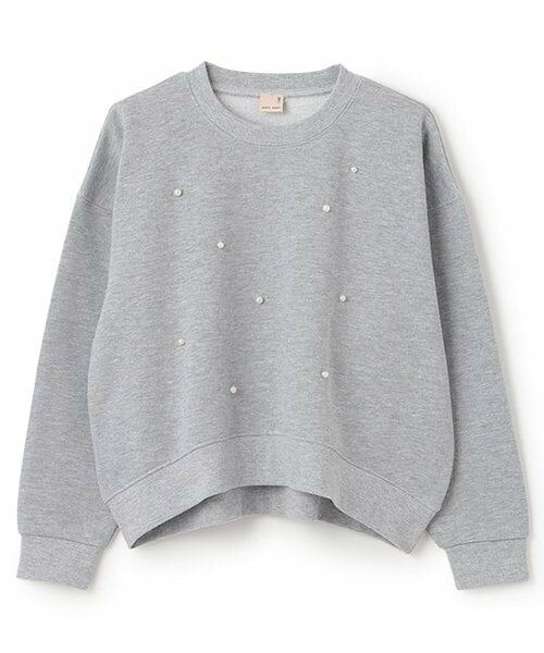 petit main / プティマイン スウェット | 【リンク】パールトレーナー(ジュニア)（トップ グレー）