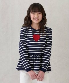 petit main / プティマイン スウェット | 【リンク】ハートペプラムトレーナー(ジュニア)