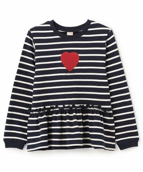petit main / プティマイン スウェット | 【リンク】ハートペプラムトレーナー(ジュニア) | 詳細2