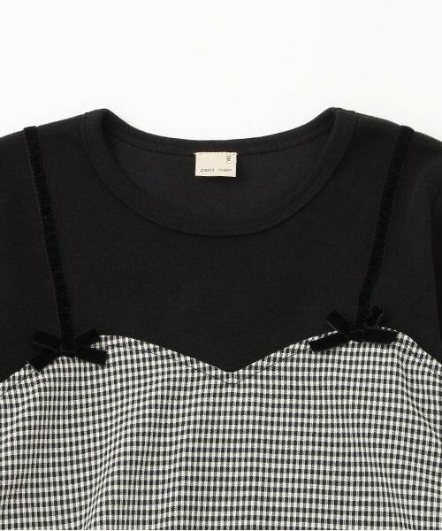 petit main / プティマイン ミニ丈・ひざ丈ワンピース | 【リンク】ギンガムドッキングワンピース(ジュニア) | 詳細2