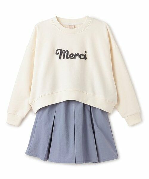 petit main / プティマイン スウェット | 【リンク】ロゴトレーナーセットアップ(ジュニア)（アイボリー）