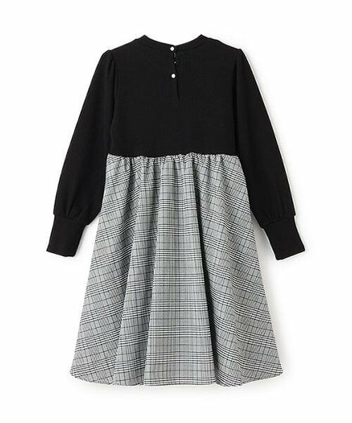 petit main / プティマイン ミニ丈・ひざ丈ワンピース | 【リンク】チェック切り替えワンピース(ジュニア) | 詳細1