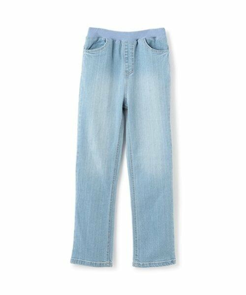 petit main / プティマイン その他パンツ | 【オーガニック】デニムストレートパンツ(ジュニアサイズ)（サックス）