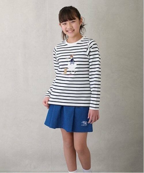 petit main / プティマイン ミニ・ひざ丈スカート | 【リンク】花刺しゅうスカパン(ジュニア) | 詳細1