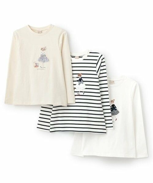 petit main / プティマイン Tシャツ | 【リンク】girlアップリケ長T(ジュニア) | 詳細14