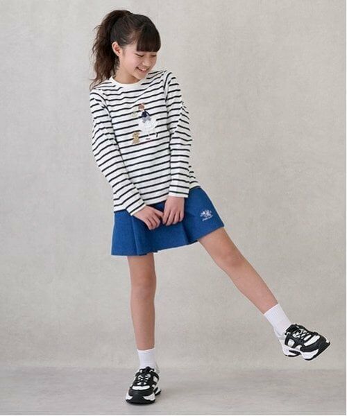 petit main / プティマイン Tシャツ | 【リンク】girlアップリケ長T(ジュニア) | 詳細2