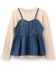 petit main / プティマイン その他トップス | 【リンク】花ビスチェ長Tセット(ジュニア)