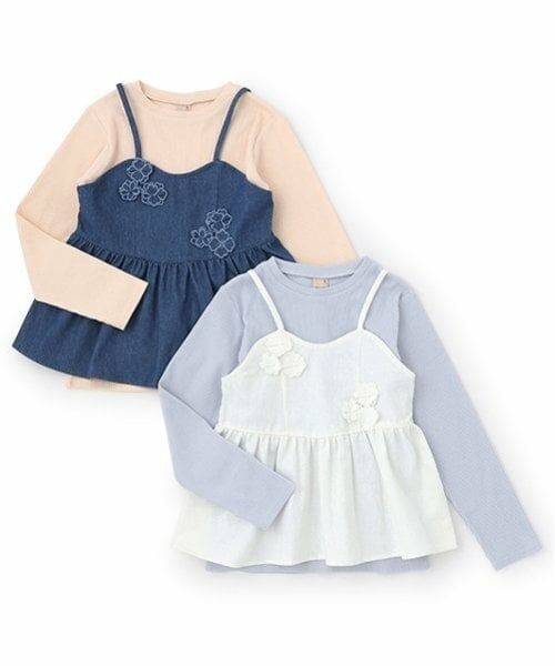 petit main / プティマイン その他トップス | 【リンク】花ビスチェ長Tセット(ジュニア) | 詳細13