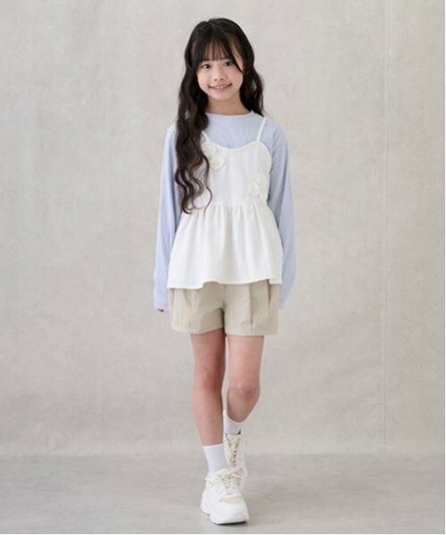 petit main / プティマイン その他トップス | 【リンク】花ビスチェ長Tセット(ジュニア) | 詳細5