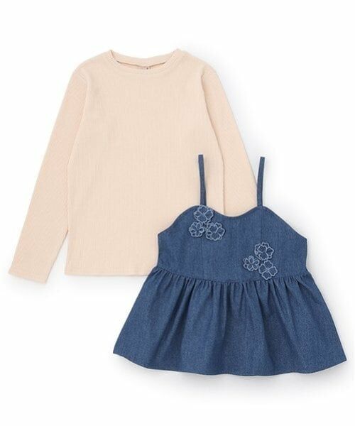 petit main / プティマイン その他トップス | 【リンク】花ビスチェ長Tセット(ジュニア) | 詳細8