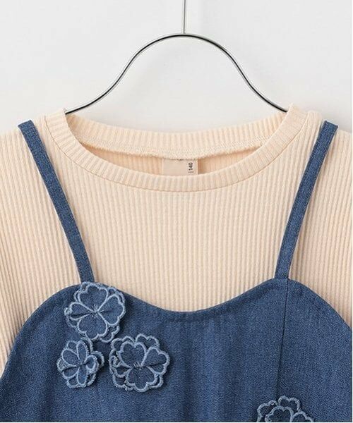 petit main / プティマイン その他トップス | 【リンク】花ビスチェ長Tセット(ジュニア) | 詳細9