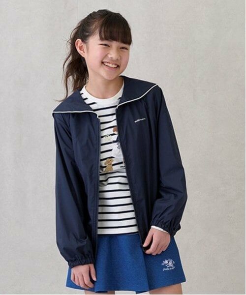 petit main / プティマイン ブルゾン | 【撥水加工】セーラーブルゾン(ジュニアサイズ)（紺）