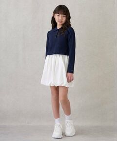 petit main / プティマイン その他トップス | 【リンク】衿ロンTバルーンスカートセット(ジュニア)