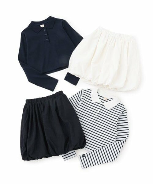 petit main / プティマイン その他トップス | 【リンク】衿ロンTバルーンスカートセット(ジュニア) | 詳細17