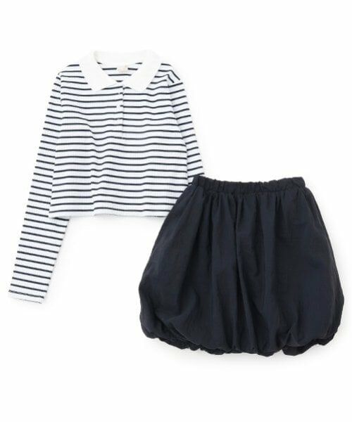 petit main / プティマイン その他トップス | 【リンク】衿ロンTバルーンスカートセット(ジュニア) | 詳細7