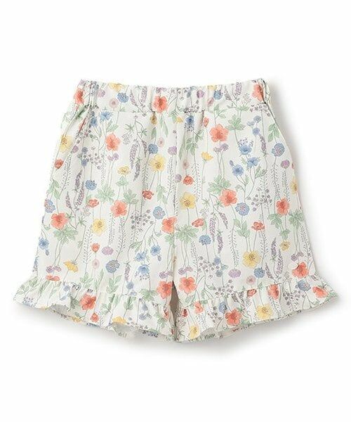 petit main / プティマイン ショート・ハーフ・半端丈パンツ | 【水陸両用/リンク】フリルショートパンツ(ジュニア)（赤）