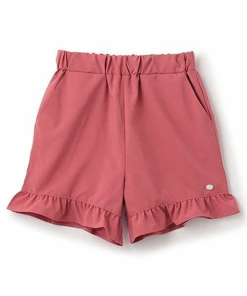 petit main / プティマイン ショート・ハーフ・半端丈パンツ | 【水陸両用/リンク】フリルショートパンツ(ジュニア)（ディープ ピンク）