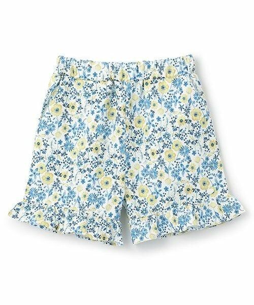 petit main / プティマイン ショート・ハーフ・半端丈パンツ | 【水陸両用/リンク】フリルショートパンツ(ジュニア)（ブルー）