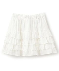petit main / プティマイン ミニ・ひざ丈スカート | 【リンク】レースフリルスカート(ジュニア)