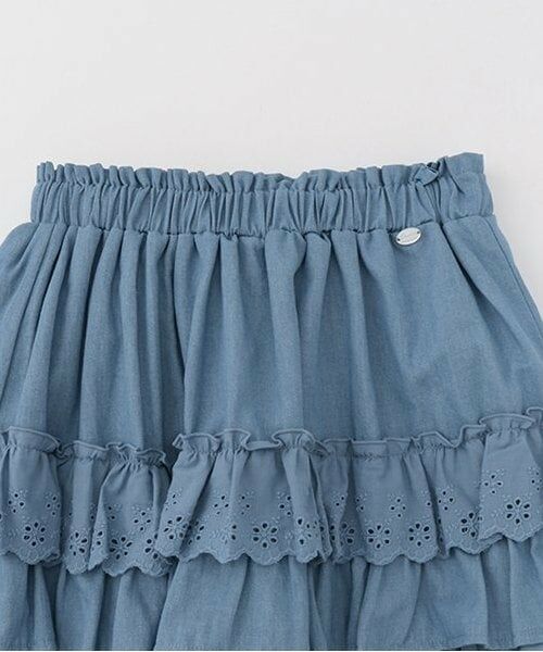 petit main / プティマイン ミニ・ひざ丈スカート | 【リンク】レースフリルスカート(ジュニア) | 詳細2