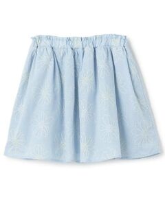 petit main / プティマイン ミニ・ひざ丈スカート | 【リンク】花刺しゅうスカート(ジュニア)