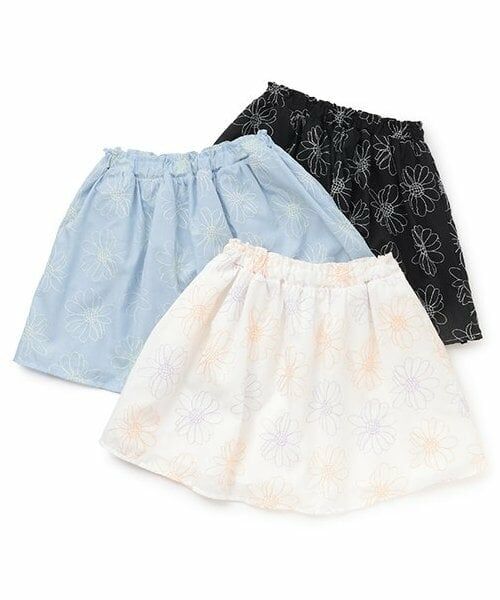 petit main / プティマイン ミニ・ひざ丈スカート | 【リンク】花刺しゅうスカート(ジュニア) | 詳細7