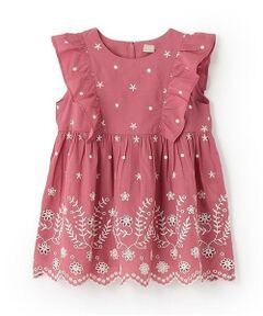 petit main / プティマイン Tシャツ | 【リンク】インド綿オーバーレースチュニック(ジュニア)