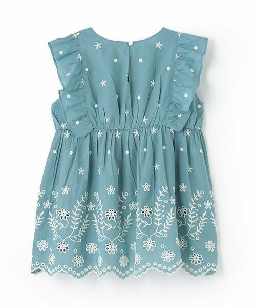 petit main / プティマイン Tシャツ | 【リンク】インド綿オーバーレースチュニック(ジュニア) | 詳細1